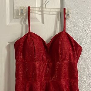Red long dress, Worn Once.
